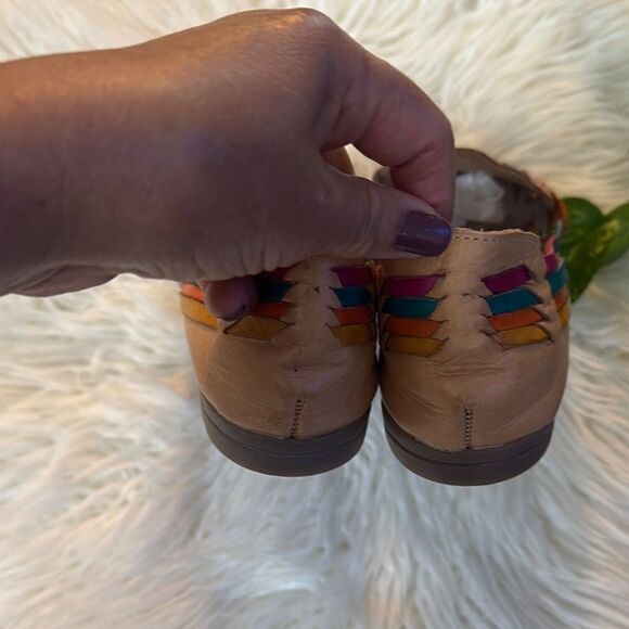 Paola Mexican Multicolor Colorful Patterned Women's Sandals Shoes Size 7 - Picture 3 of 7
